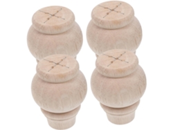 Patas De Muebles De Madera Maciza Sin Barnizar De 8x10 (cm) - Robustez