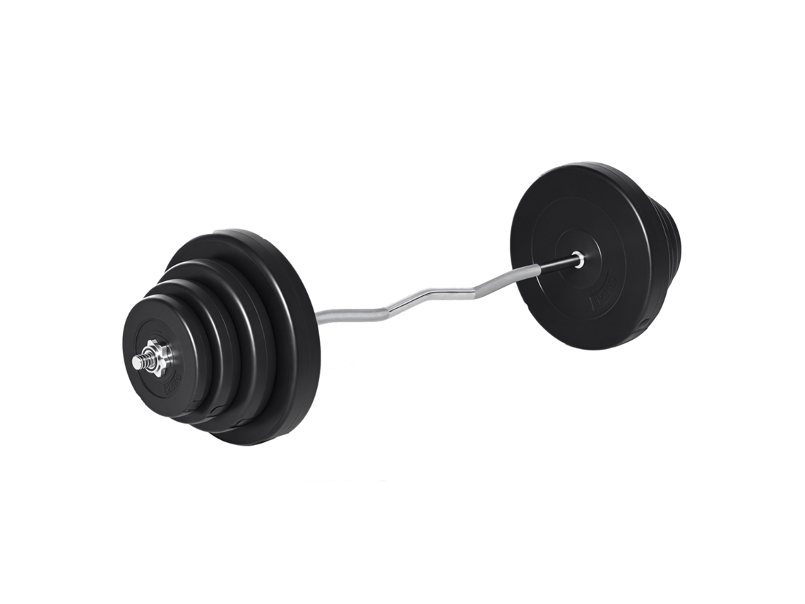 Barra Curva De 70 Kg Con 8 Discos De Peso Para Entrenamiento De Fuerza.