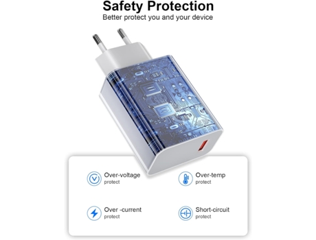 Cargador Carga Rápida Turbo Usb Tipoc para Xiaomi VENISYMLIS Blanco