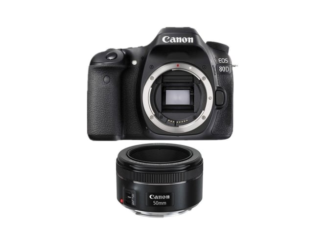 Kit Cámara Réflex CANON 80D + EF 50mm F1.8 STM
