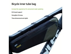 Bolsa Para Câmara De Ar De Bicicleta Enlee Verde 2,5l Impermeável Com Zíper Lateral Faixa Refletora Noturna Borda Estreita Formato Triangular Frontal