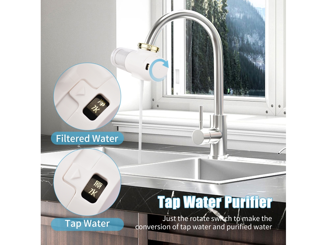 Purificador De Agua Con Filtro Para Grifo Con Sistema De Filtración Acf Dual Que Reduce El Cloro Y Los Sedimentos Para La Cocina.