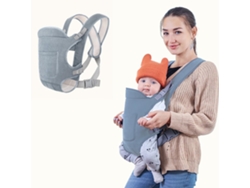 Portabebés Multifuncional Confort para Bebés de 0 a 24 Meses Gris GERTIZ