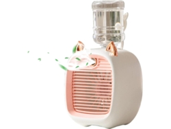 Ventilador de mesa USB con turbina de superficie y pulverizador para aire acondicionado Digitallab (rosa)