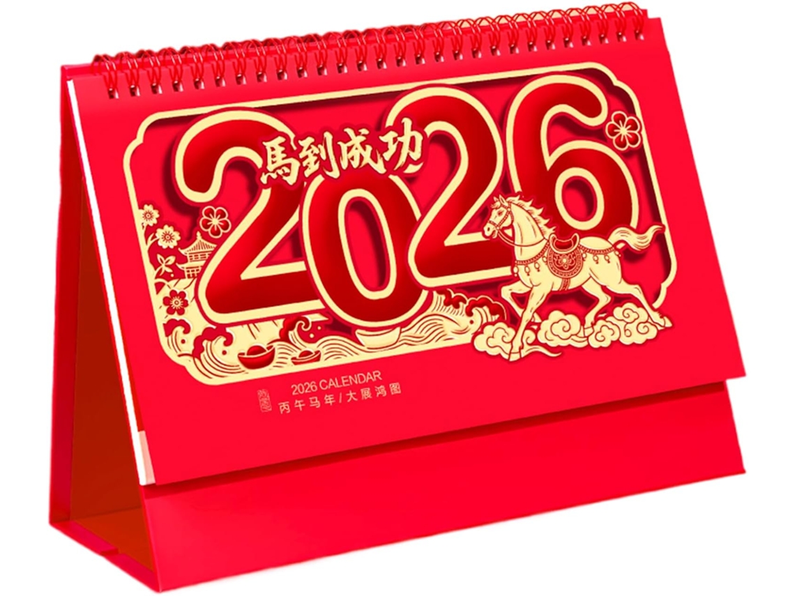 Calendario Chino 2026 - Año Nuevo 2026 Decoración Del Hogar, De Escritorio Del Caballo Para El Oficina