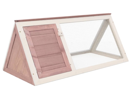 vidaXL Conejera jaula de animales de madera marrón