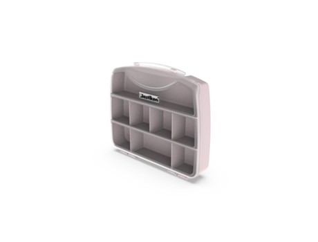 PLASTIKEN Titanium - Maletín Organizador de 19 cm con 8 Compartimentos. Rosa