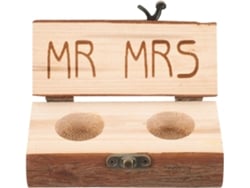 Caja Rústica De Madera Para Anillos, Pequeña Caja Para Anillos Para Ceremonia De Boda.