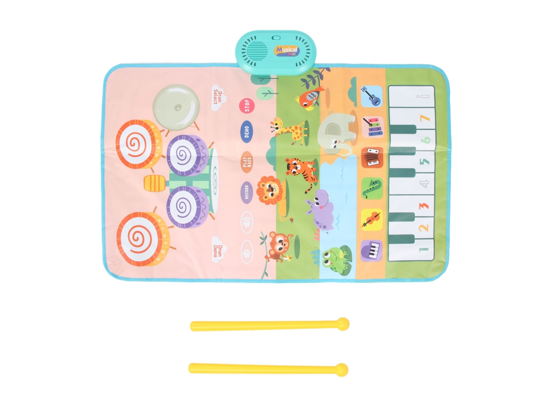 -colchón Musical Para Bebés Piano Teclado Alfombra Batería Impermeable Alfombra Educativa Animal Con 2 Palos
