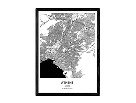 Poster NACNIC Mapa de Athens Grecia (A3)