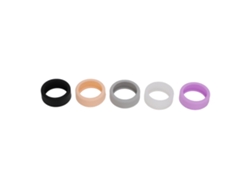 5 Fundas Elásticas De Silicona Hipoalergénicas Para Anillos Inteligentes, Antiarañazos, Para Tallas 6-10, En Negro, Blanco, Gris, Rosa Y Morado.