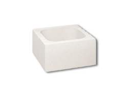 Pilar de bloque de hormigón blanco liso / 39x39x19 cm / Palet de 36 unidades
