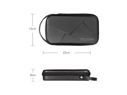 Bolsa De Armazenamento Telesin Impermeável Para Dji Osmo Action/pocket E Gopro Hero 8/7/6/5, Estojo Portátil Eva