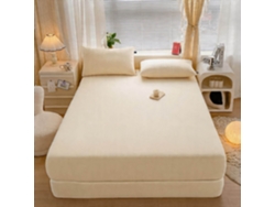 Juego De Sábanas 4 Piezas (sábana Bajera, Sábana Encimera Y Dos Fundas De Almohada) Para 100 X 190 Cm, Oro Champán Digitallab
