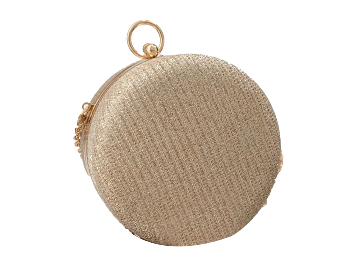 Bolso De Hombro Redondo Ligero Para Mujer Con Cadena, Ideal Para Fiestas, Viajes Y Para Brindar Con Champán.