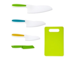 Set de Cubiertos Infantiles, Ideal Para Educación Infantil, Herramienta Segura Para Cortar Verduras. Set De 5 Piezas, Estilo A