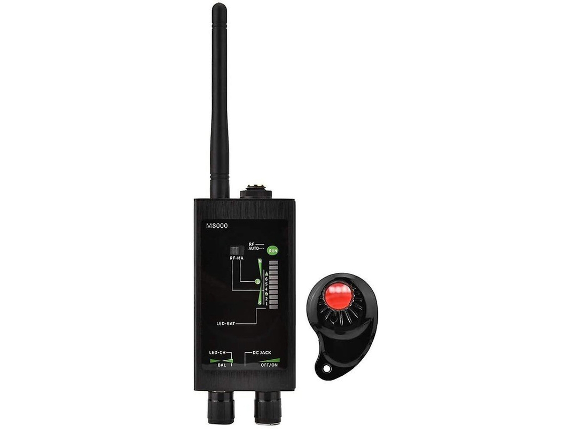 Detector de radio espía de alta sensibilidad y alta frecuencia, color negro, compatible con el estándar europeo 100-240 Yizhood (negro)