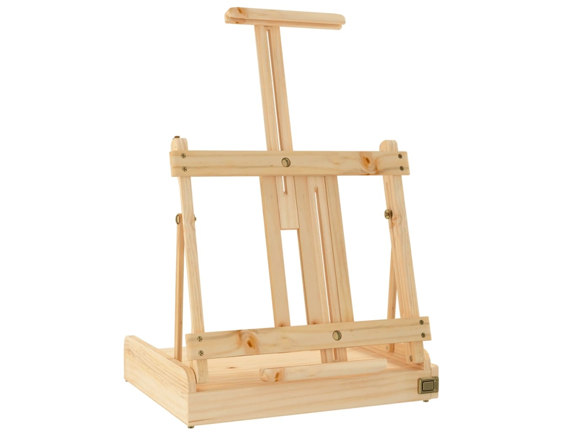 VIDAXL Caballete de sobremesa con cajón madera de pino 41,5x37x12 cm