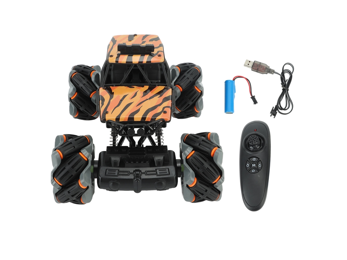 Carro Acrobático Teledirigido Con Absorción De Impactos Y Agarre Estable, Rotación De 360°, Reducción De Ruido, Color Naranja.