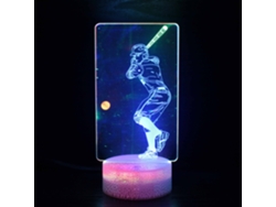 Lámpara Nocturna De Béisbol, 16 Colores Cambiantes Con Control Remoto, Visión Nocturna 3d Estéreo Henten Home