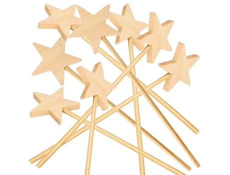 8 varitas mágicas de madera 23 cm ARTEMIO