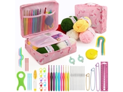 Kit Completo De Agujas Para Principiantes, Agujas De Ganchillo Ergonómicas Con Estuche Y Hilo De Ganchillo, Ushion