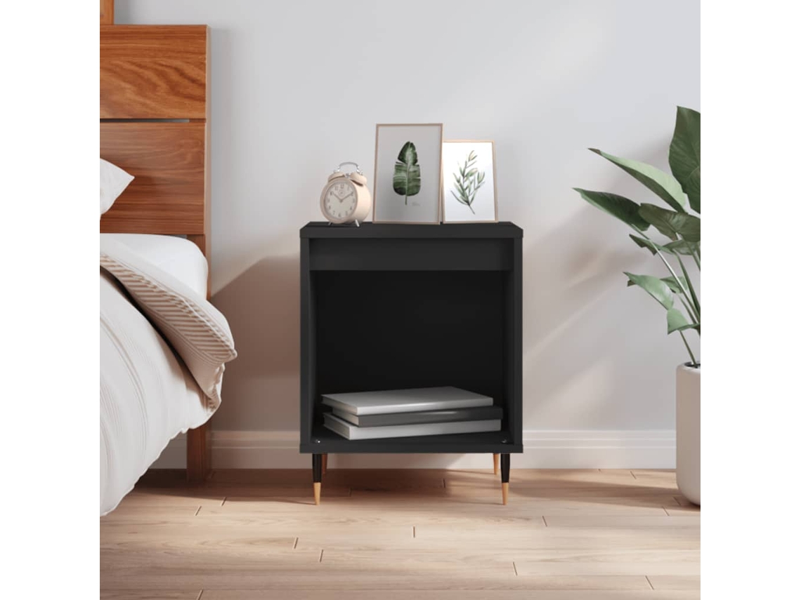 Mesita de Noche Madera Negro (40x35x50cm)