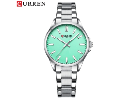 Relojes de Pareja con Correa de Acero Relojes de Moda para Hombre Relojes para Mujer Relojes de Cuarzo de Negocios-Azul Claro para Mujer VEANXIN