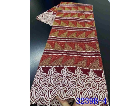 Fabrics De Bordado De Encaje De Algodón Voile (D - 5 Yardas - 120 Cm)