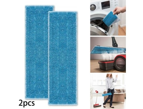 Mopas de microfibra reutilizables y lavables, 2 piezas, para aspiradora con motor de vapor Polti Moppy, herramienta de limpieza para barredora domé...
