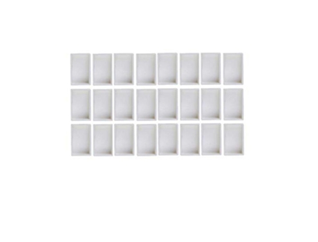 Vacío completo / mitad blanco mitad de bandejas de pintura de acuarela de plástico cuadrícula paletas de artistas de mitad de bandeja - 6 piezasSar...