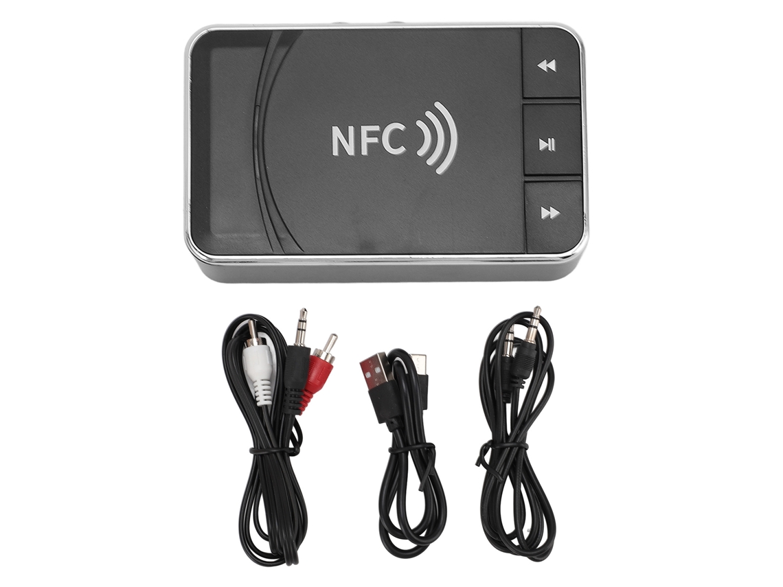 Receptor Bluetooth Con Nfc, Adaptador Bluetooth 5.0 Y Entrada Aux De 3,5 Mm Para Sistema Estéreo Doméstico.