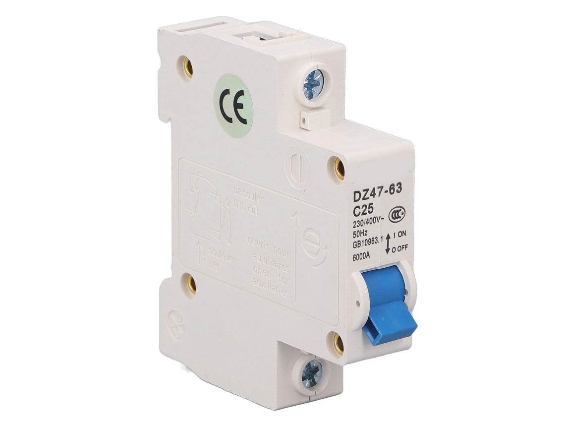 Mini Mcb 1p 25a 6000a Disyuntor, Montaje En Riel Din, 230v 400v