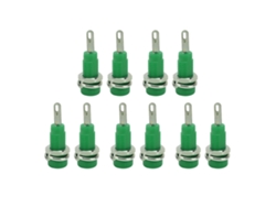 10 Unidades De Conectores Banana De 2 Mm J.40003 Con Pin Extendido Para Instrumentos Electrónicos (verde)