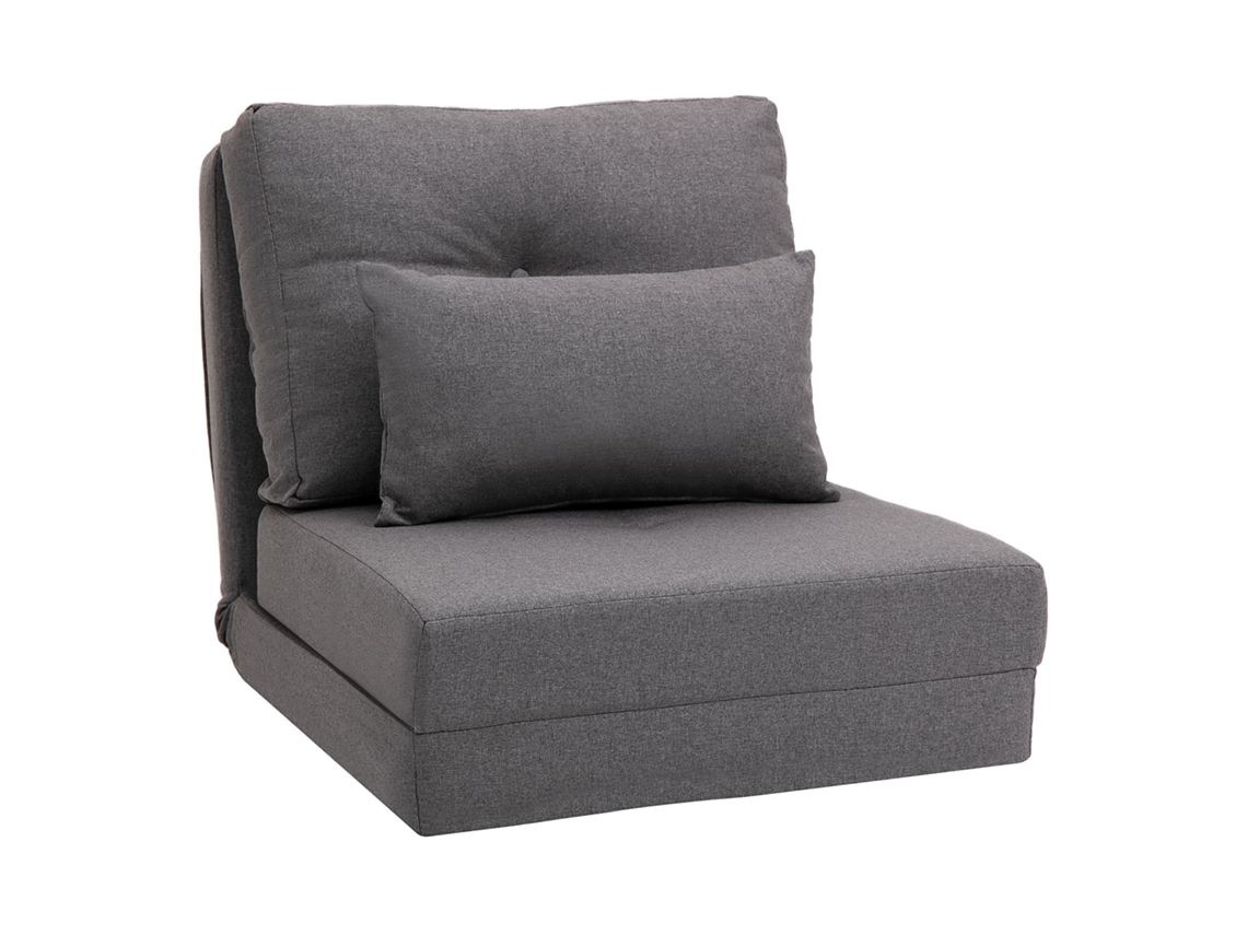 Sofá cama de suelo 2 en 1 con respaldo ajustable y silla plegable