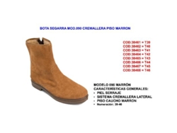 Bota segarra mod.090 cremallera piso marron      talla 42