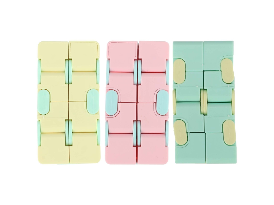 3pcs Cubo Infinito De Plástico Mate Juguete Antiestrés Para Adultos Niños Oficina Hogar Jugar