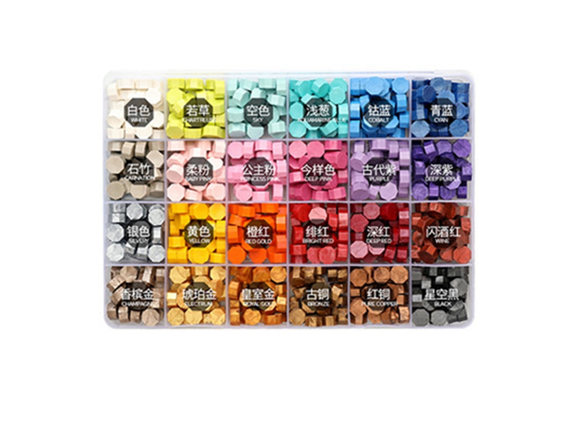Juego de 600 perlas de cera para sellar (sin marca)