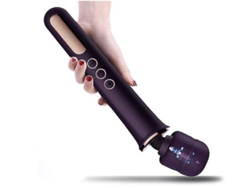Masajeador de mano inalámbrico con 50 modos potentes, herramienta de masaje personal eléctrica portátil, recargable por USB, silicona impermeable.