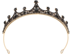 Cuelloronne Baroque Para Mariée En Alliage Noir, Accesorio Cheveux Délicat Femmes