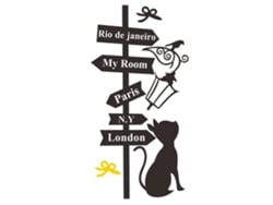 2026-adhesivo Decorativo De Guía Y Gato Para Pared, Fondo De Sala De Estar Y Dormitorio, Calcomanía Para Pared