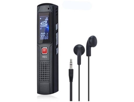 8Gb Grabadora digital portátil Lcd Monitor Altavoz Reproductor de mp3 para reuniones y entrevistasnegro