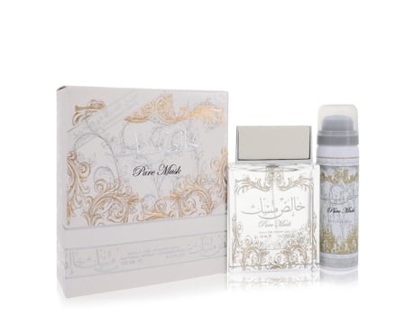 Eau De Parfum Lattafa Pure Khalis Musk by Lattafa Spray Plus 1.7 Deodorant 3.4 oz (100 ml)