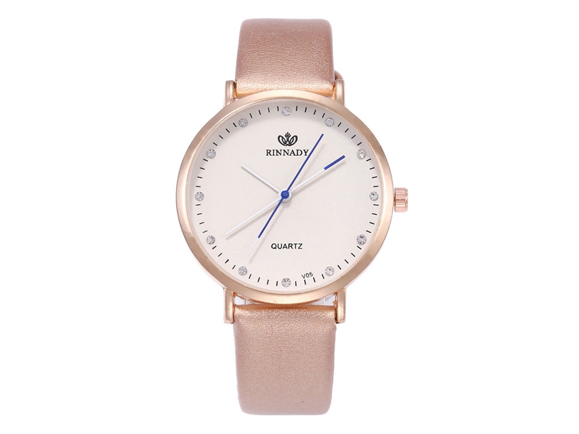 Reloj De Cuarzo Unisex Con Correa De Cuero Pu Zhoulianfa (oro)