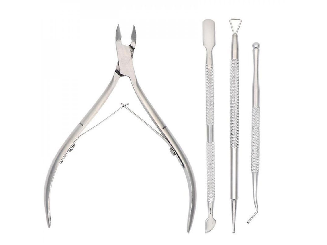 Kit De Herramientas Para Manicura Y Pedicura Con Alicates Para Cutículas, Extractor Y Tijeras De Acero Inoxidable Yfq