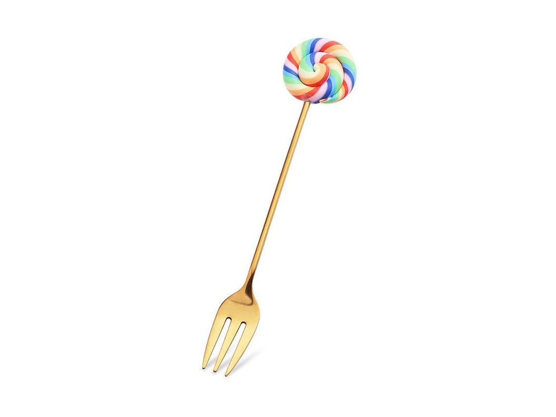 2026da-cucharillas Y Tenedores Creativos De Donut Lollipop Macaron, 6 Piezas De Acero Inoxidable Anti-óxido Para Postres