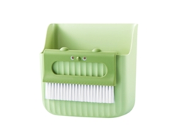 Mini Juego Compacto De Escoba Y Tamiz Con Forma De Osito Para Escritorio Y Oficina - Verde
