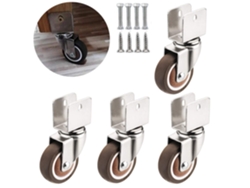 Ruedas Soporte Goma 2 Pulgadas Giratorias Para Muebles