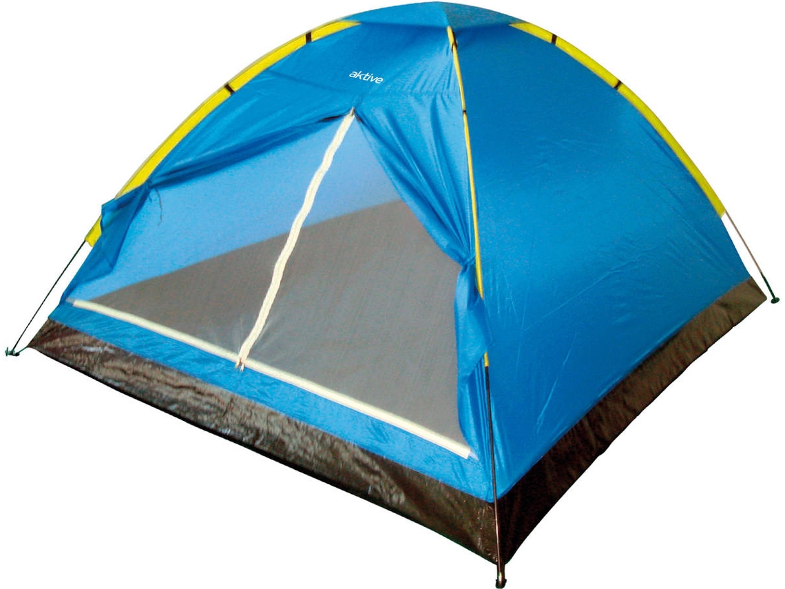 Tiendas de campaña AKTIVE 52551 para 4 personas (Azul - 210 x 240 x 130 cm)