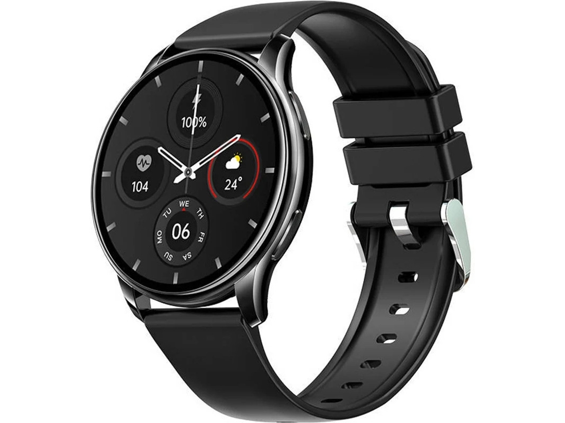 Reloj inteligente Bestvite 1.32 IP67 resistente al agua, color negro
